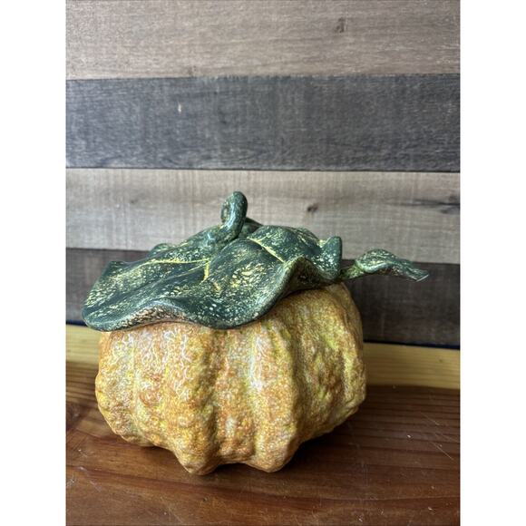 Linens 'n Things 3pc Squash Soup Tureen Ladle & Lid Halloween Xmas Thanksgiving - Picture 1 of 9